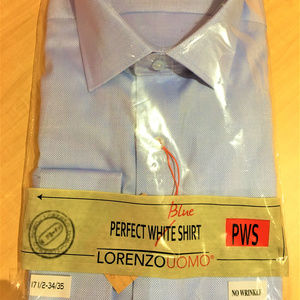 Lorenzo Uomo – Oxford Trim Fit Blue Dress Shirt